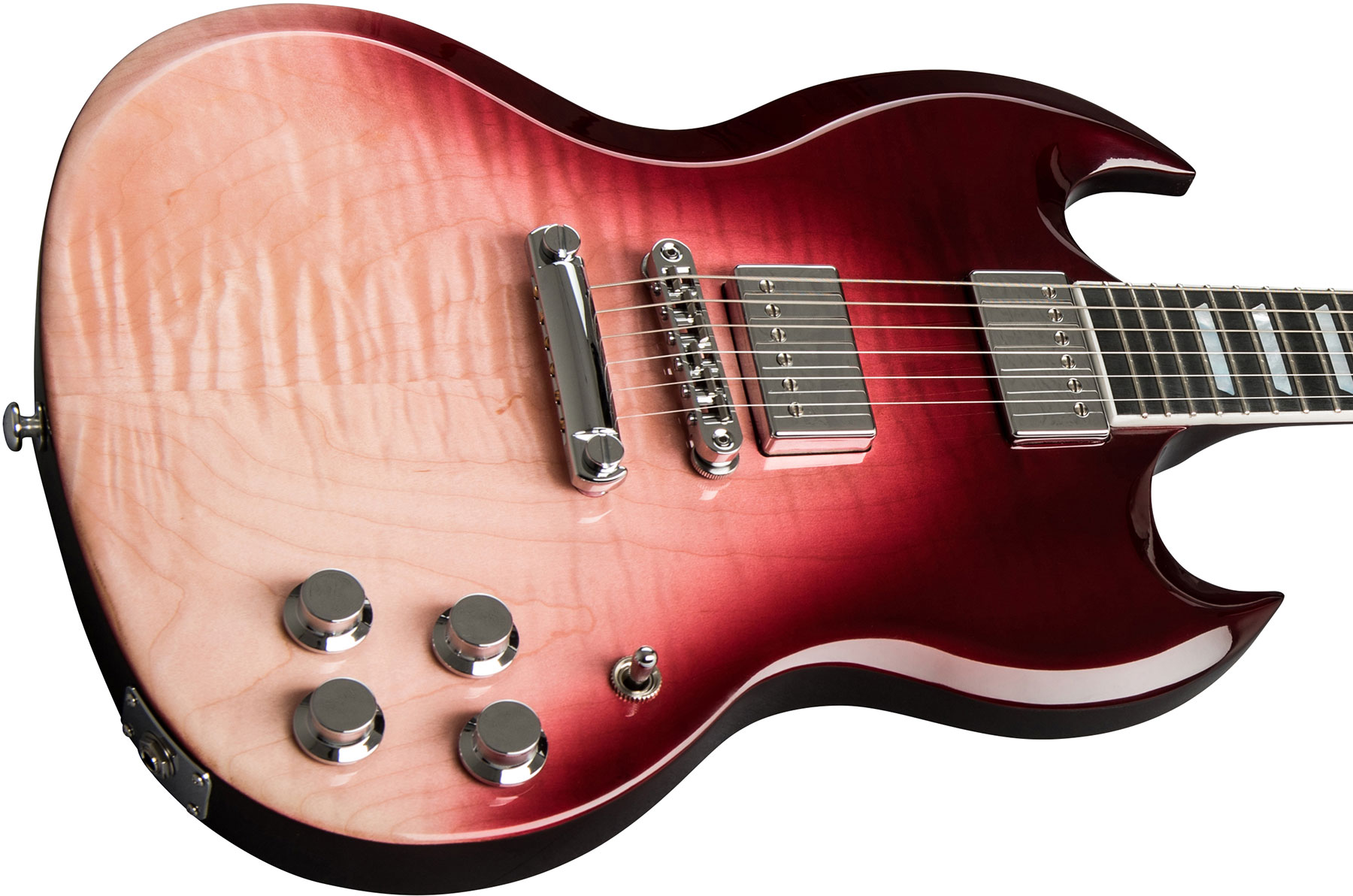 Gibson Sg Standard Hp-ii 2018 2h Ht Ric - Hot Pink Fade - Double cut electric guitar - Variation 3
