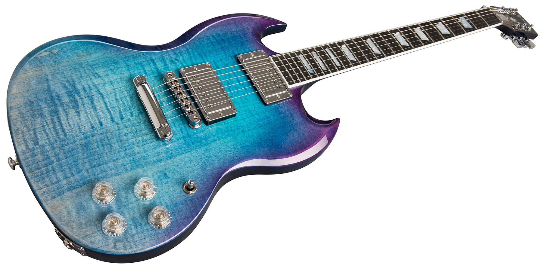 Gibson Sg Standard Hp-ii High Performance 2019 2h Ht Ric - Blueberry Fade - Double cut electric guitar - Variation 3