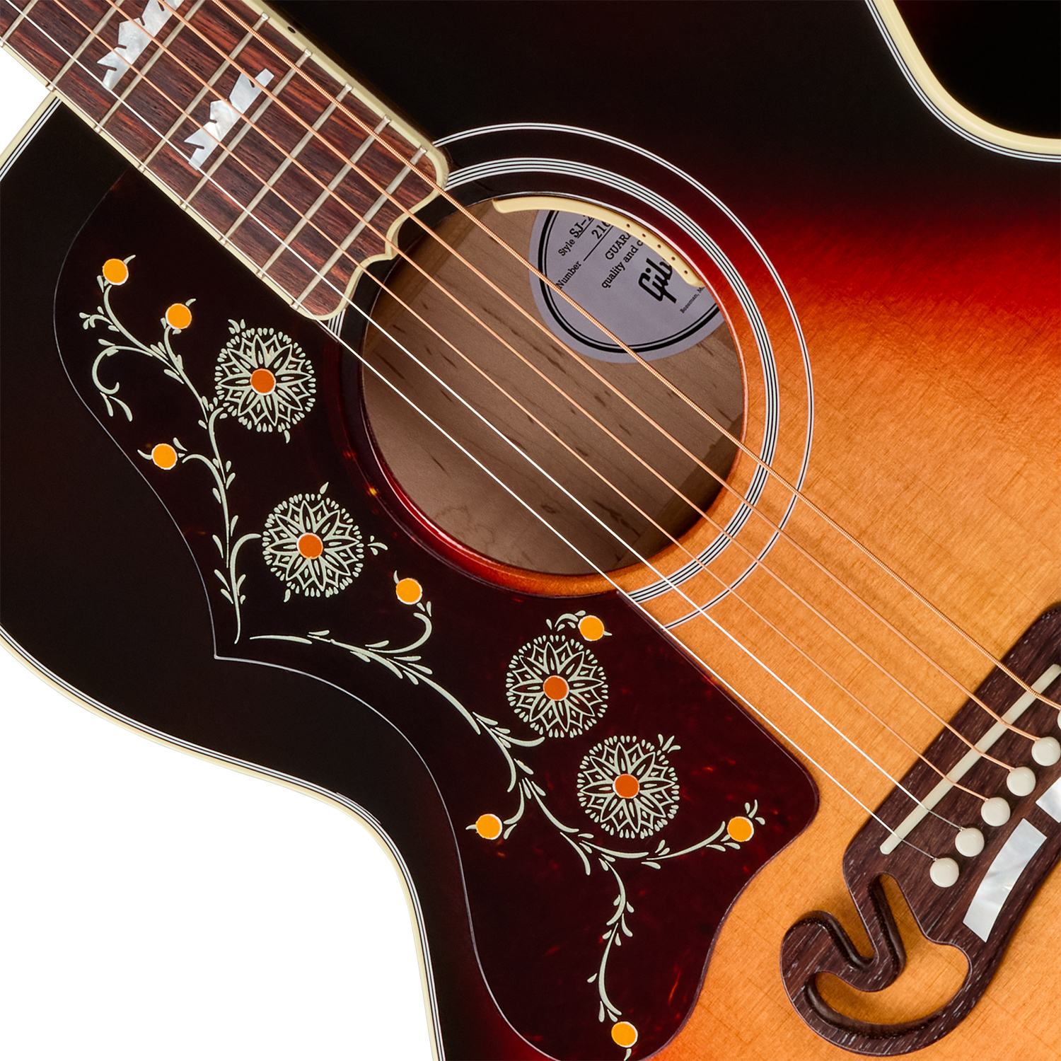 Gibson Sj200 Standard Maple Lh (baggs Hifi Dna) Jumbo Gaucher Epicea Erable Rw - Tri Burst - Folk guitar - Variation 2