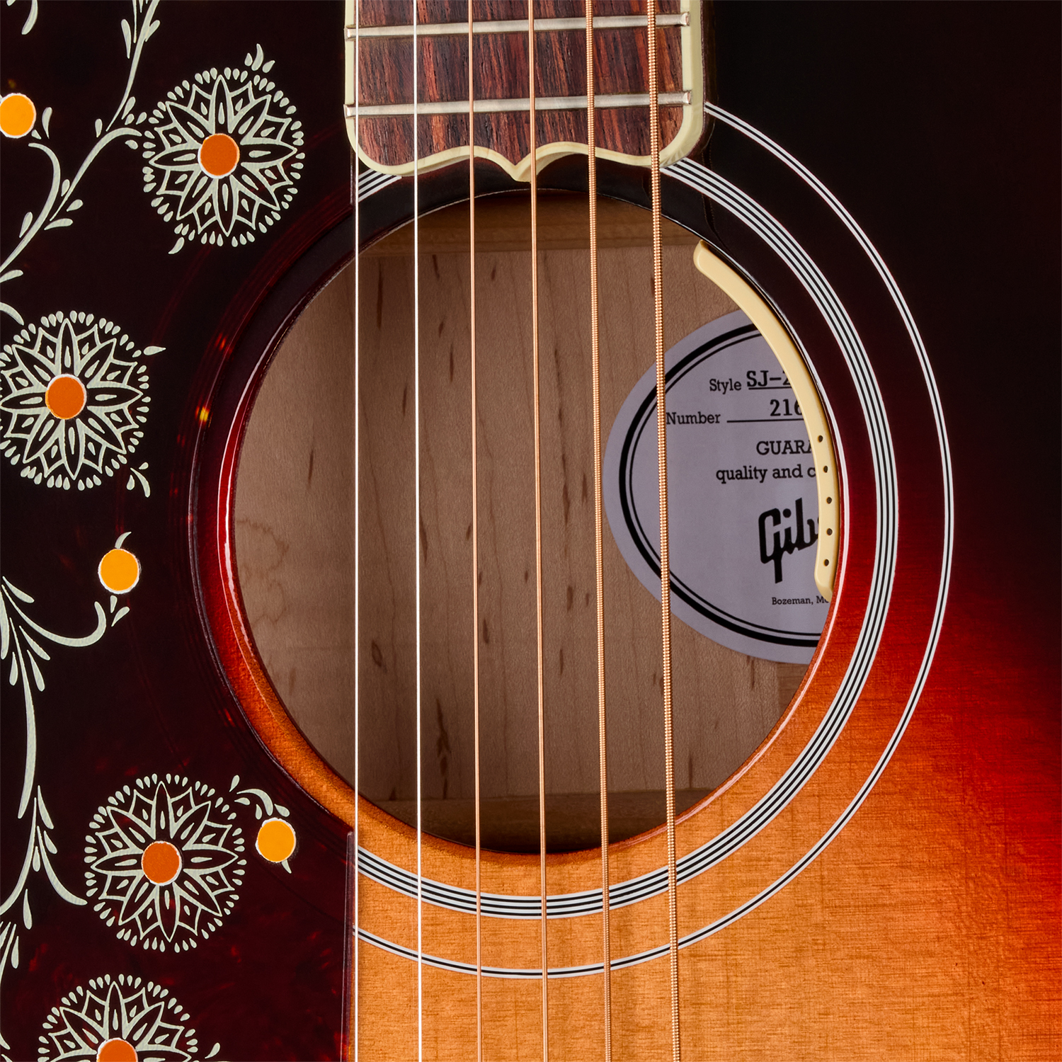 Gibson Sj200 Standard Maple Lh (baggs Hifi Dna) Jumbo Gaucher Epicea Erable Rw - Tri Burst - Folk guitar - Variation 4
