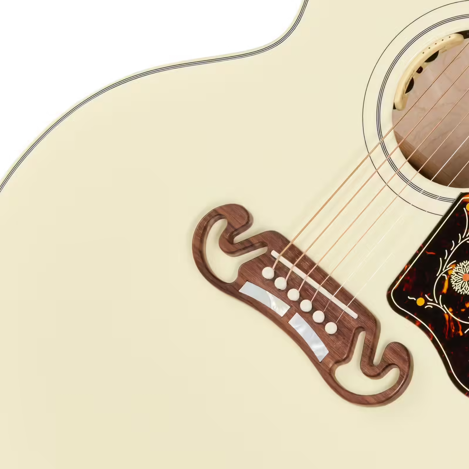 Gibson Sj200 Standard Modern Jumbo Epicea Erable Rw - Classic White - Folk guitar - Variation 3