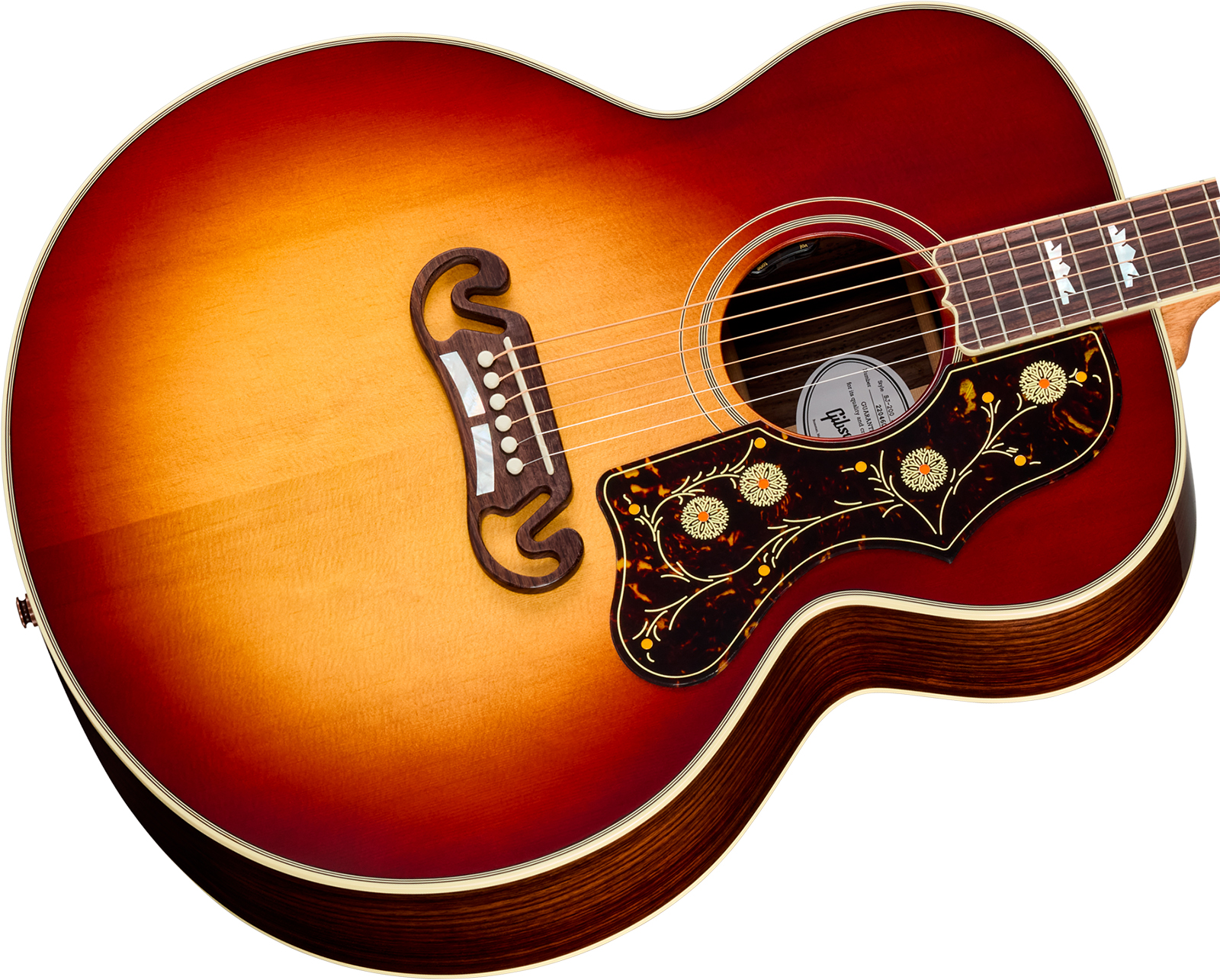 Gibson Sj200 Standard Rosewood (baggs Hifi Dna) Jumbo Epicea Palissandre Rw - Rosewood Burst - Folk guitar - Variation 2