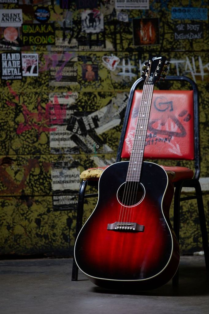 Gibson Slash J-45 2020 Signature Epicea Acajou Rw - Vermillion Burst - Electro acoustic guitar - Variation 9
