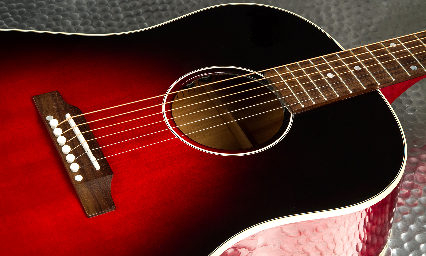 Gibson Slash J-45 2020 Signature Epicea Acajou Rw - Vermillion Burst - Electro acoustic guitar - Variation 4