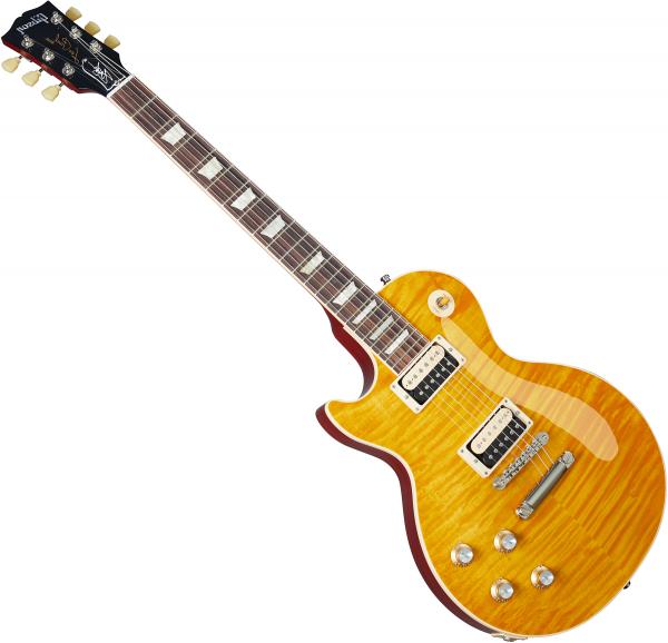 Solid body electric guitar Gibson Slash Les Paul Standard 50’s Left Hand - Appetite amber