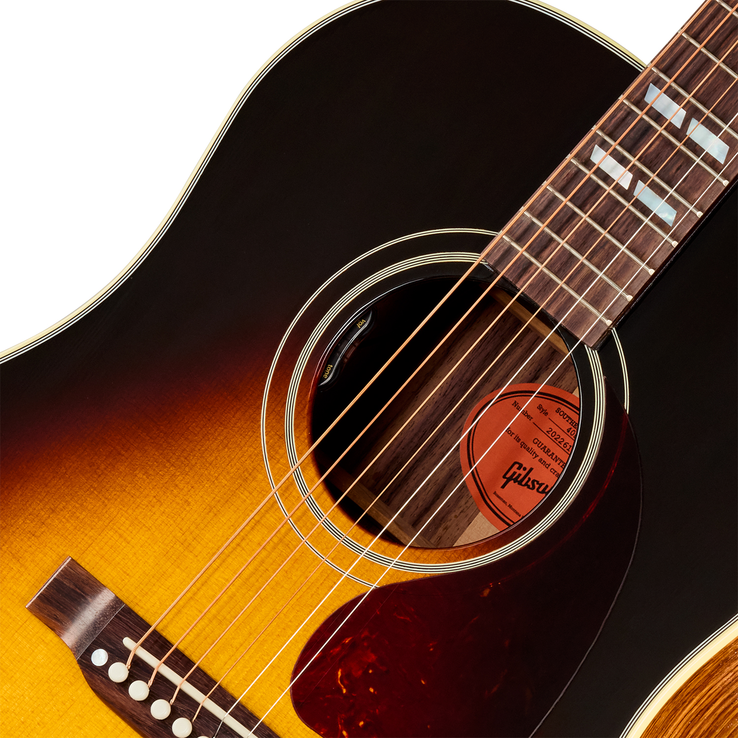Gibson Southern Jumbo 40s Original (baggs Hifi Dna) Dreadnought Epicea Palissandre Rw - Vintage Sunburst - Folk guitar - Variation 2