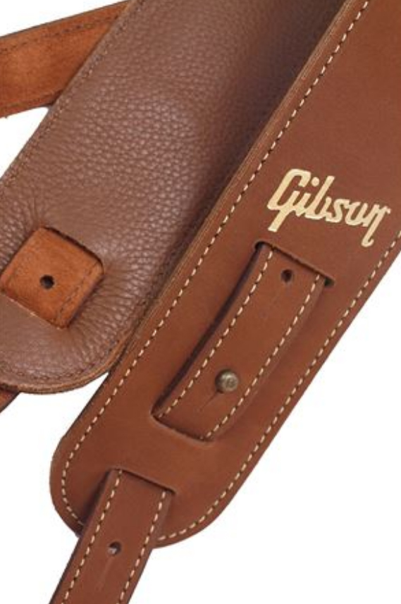 Gibson The Nubuck Guitar Strap Cuir 2.5inc Brown - Guitar strap - Variation 1