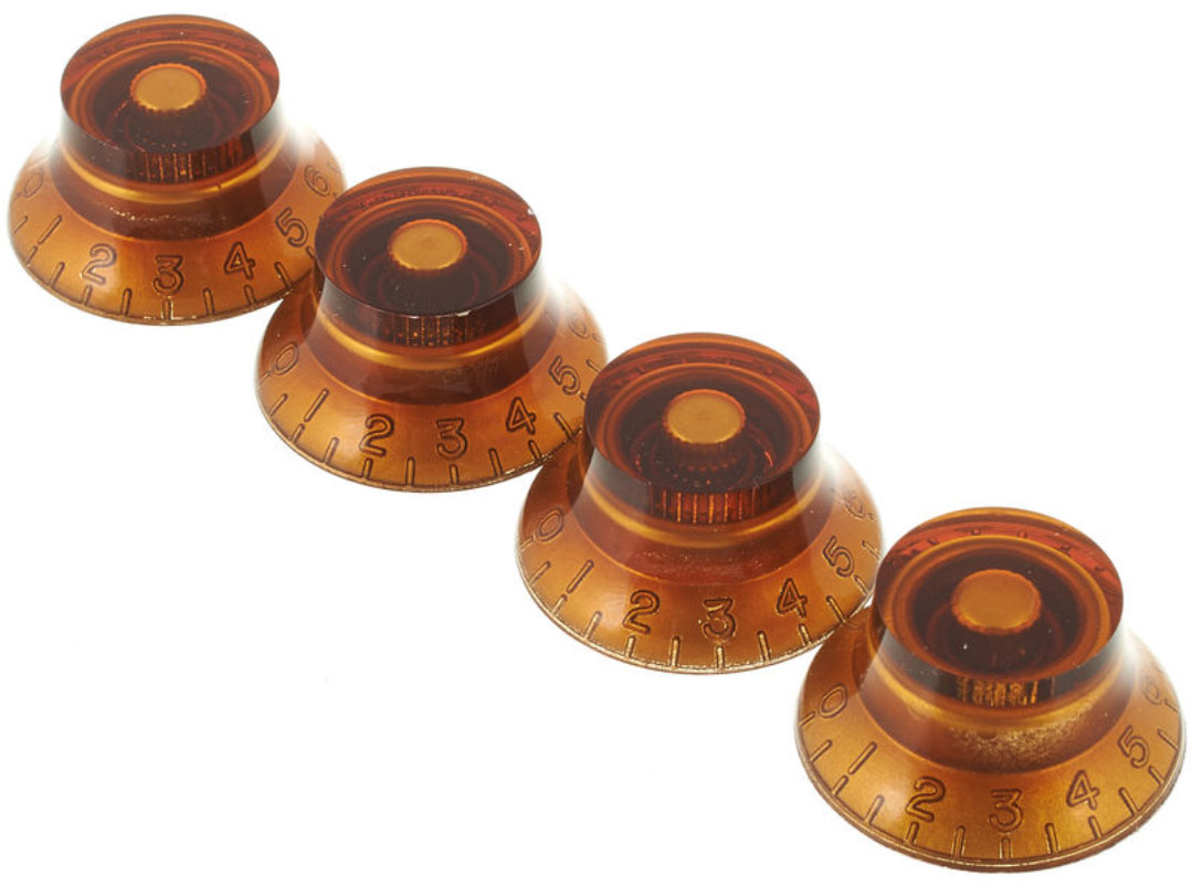 Gibson Top Hat Knobs 4Pack Vintage Amber Control knob