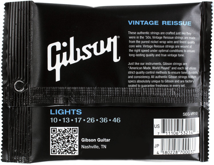 Gibson Jeu De 6 Cordes Vintage Reissue Electric Guitar Seg-vr10 010.046 - Electric guitar strings - Variation 1