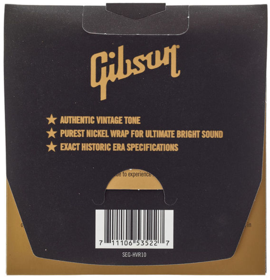Gibson Seg-hvr10 Vintage Reissue Pure Nickel Electric Guitar 6c 10-46 - Electric guitar strings - Variation 1