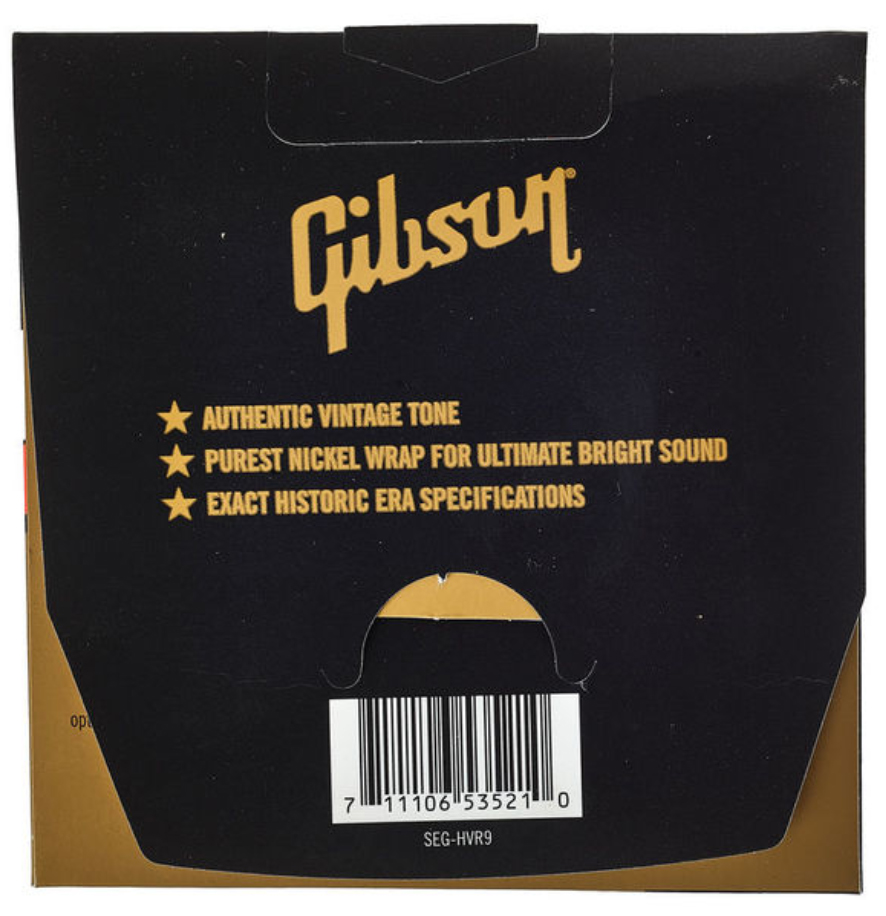 Gibson Seg-hvr9 Vintage Reissue Pure Nickel Electric Guitar 9-42 - Electric guitar strings - Variation 1