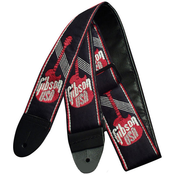Gibson Woven Style Logo 2 Red - Guitar strap - Variation 1