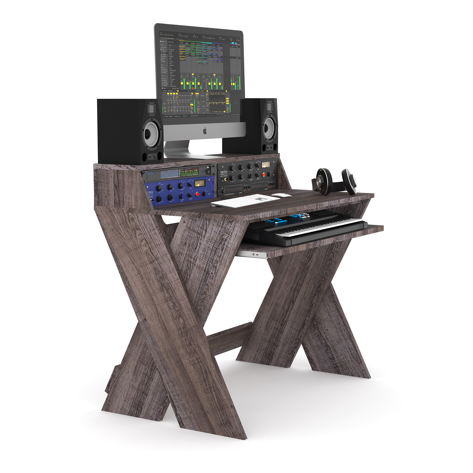 Glorious Sound Desk Compact Walnut - Furniture for studio - Variation 2
