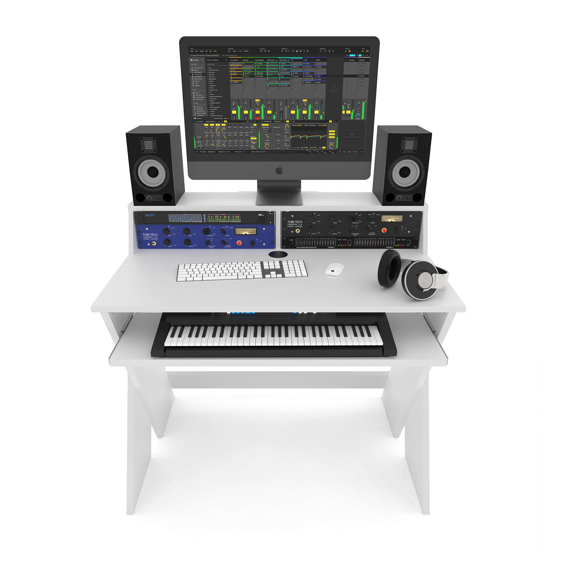 Glorious Sound Desk Compact White - Furniture for studio - Variation 1