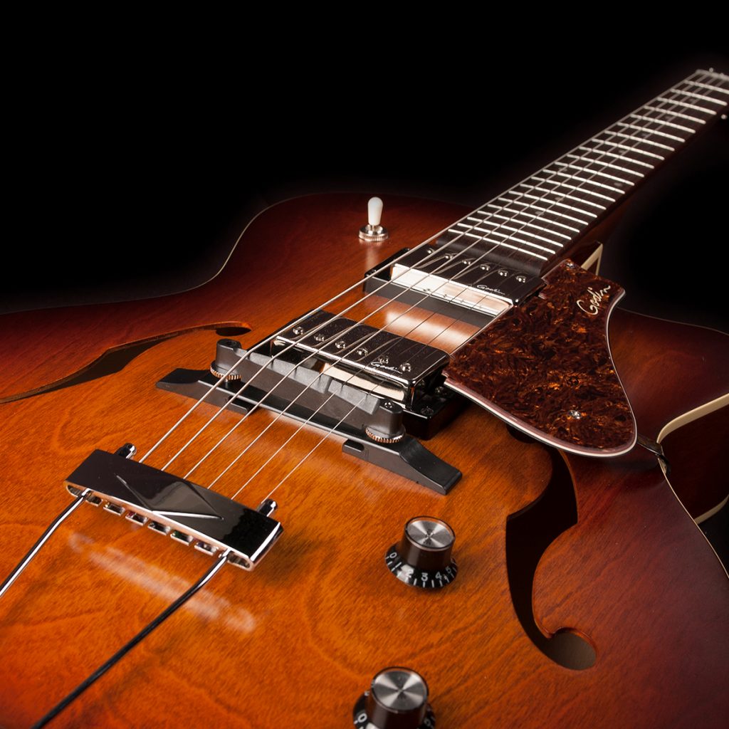 Godin 5th Avenue Cw Kingpin Ii Hb 2h Ht Rw - Cognac Burst - Hollow-body electric guitar - Variation 2