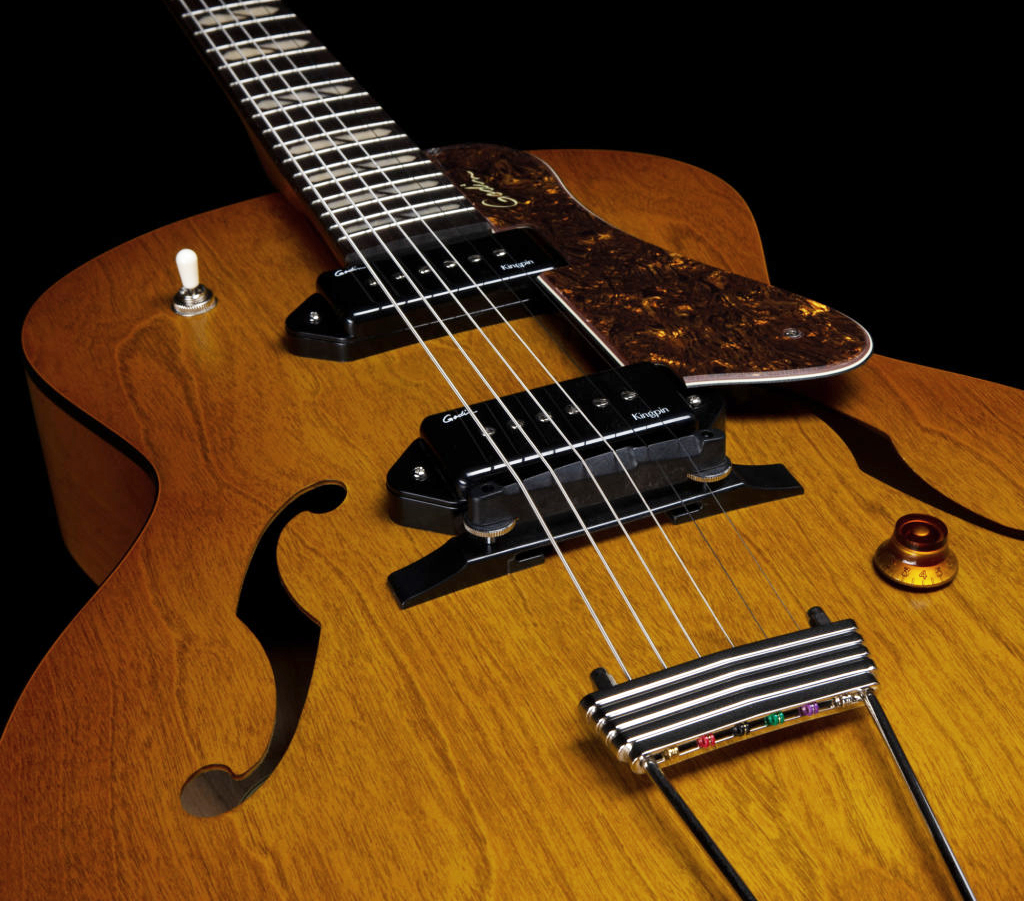 Godin 5th Avenue Jumbo P90 2s Ht Rw - Harvest Gold - Hollow-body electric guitar - Variation 4