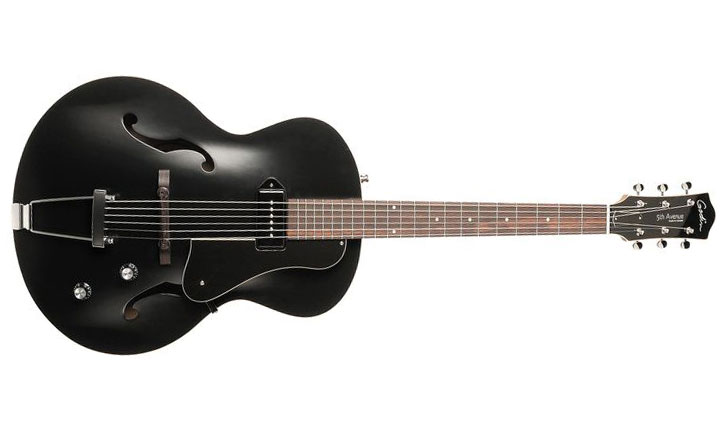 Godin 5th Avenue Kingpin P90 - Black - Hollow-body electric guitar - Variation 1