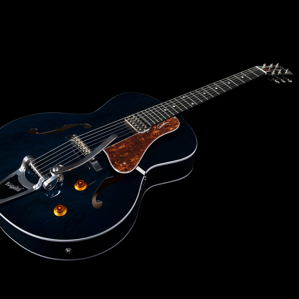 Godin 5th Avenue Night Club H Tv Jones Trem Bigsby Ric - Indigo Blue - Semi-hollow electric guitar - Variation 2