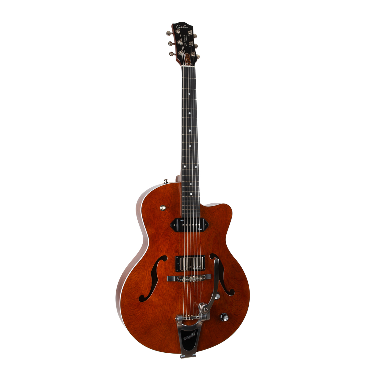 Godin 5th Avenue Uptown Custom Bigsby Hs Cw - Havana Burst - Hollow-body electric guitar - Variation 1