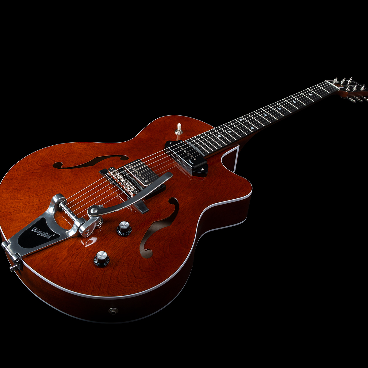 Godin 5th Avenue Uptown Custom Bigsby Hs Cw - Havana Burst - Hollow-body electric guitar - Variation 3