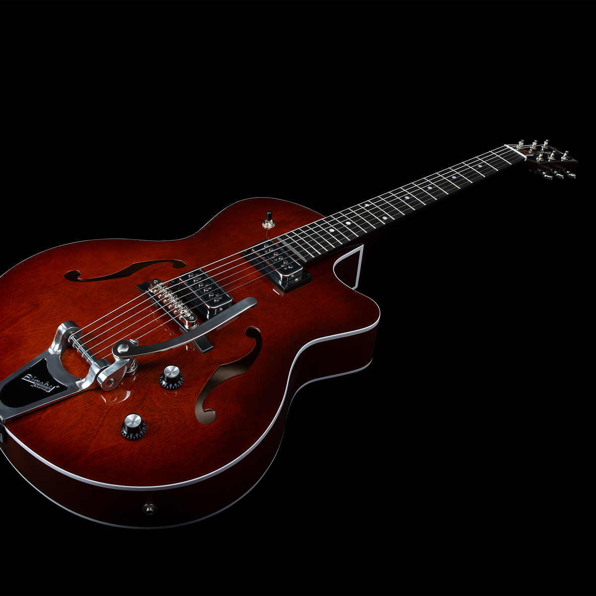 Godin 5th Avenue Uptown T-armond Bigsby Hh Cw - Havana Burst - Hollow-body electric guitar - Variation 3