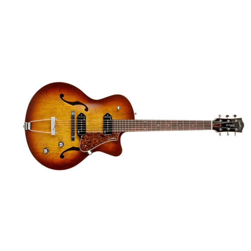 Godin 5th Avenue Kingpin 2p90 Cw - Cognac Burst - Hollow-body electric guitar - Main picture