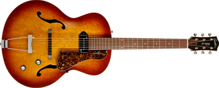 Godin 5th Avenue Kingpin P90 - Cognac Burst - Hollow-body electric guitar - Main picture