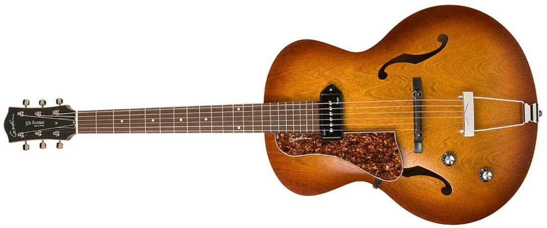 Godin 5th Avenue Kingpin P90 Lh Gaucher - Cognac Burst - Left-handed electric guitar - Main picture