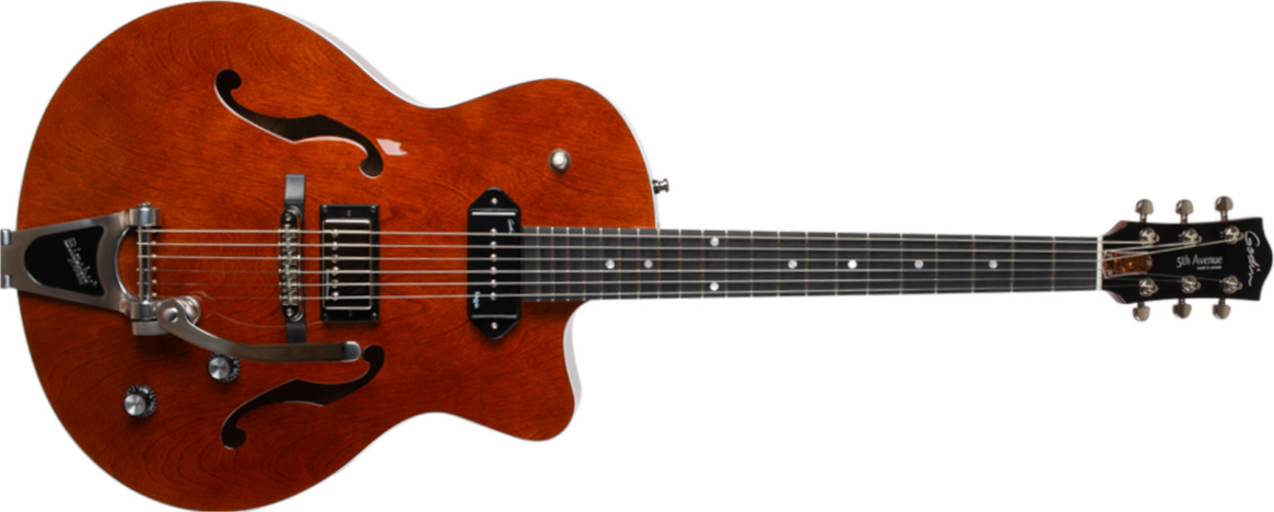 Godin 5th Avenue Uptown Custom Bigsby Hs Cw - Havana Burst - Hollow-body electric guitar - Main picture