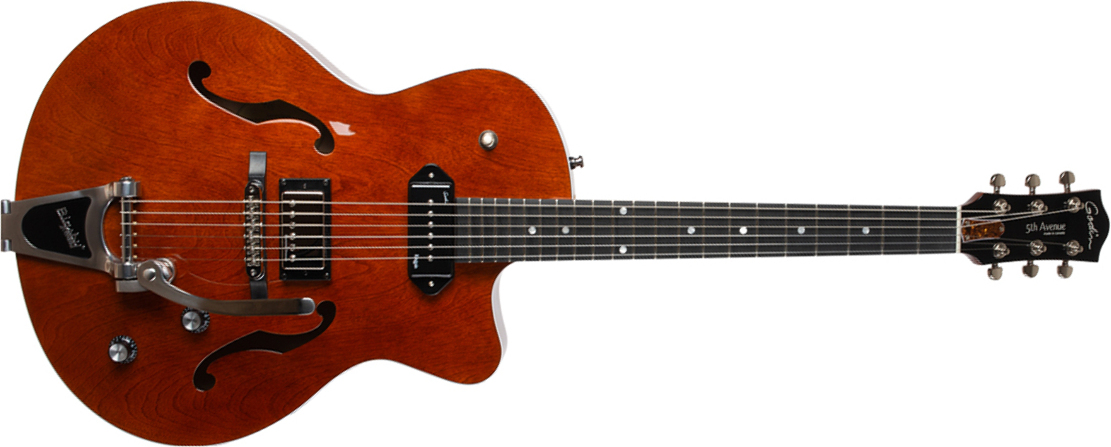 Godin 5th Avenue Uptown Custom Hp90 Bigsby Ric - Havana Burst - Hollow-body electric guitar - Main picture