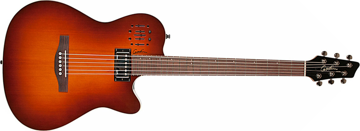 Godin A6 Ultra Rw +housse - Cognac Burst - Electro acoustic guitar - Main picture