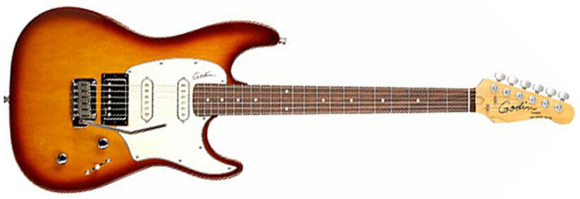 Godin Double Cutaway Session Hss Rw - Lightburst Hg - Str shape electric guitar - Main picture
