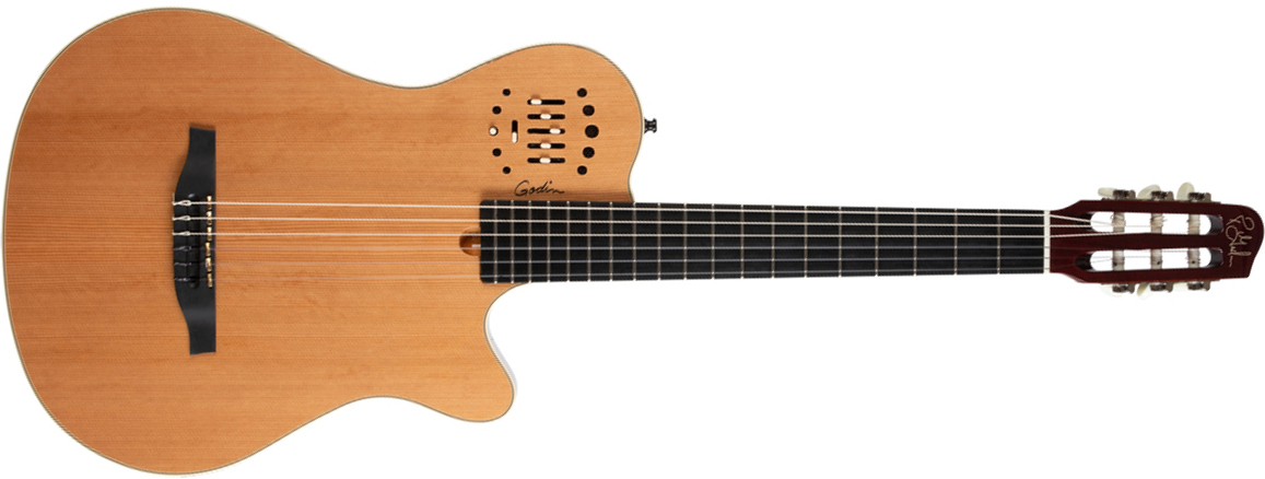 Godin Multiac Nylon Grand Concert Deluxe Cw Cedre Acajou +housse - Natural - Acoustic guitar & electro - Main picture