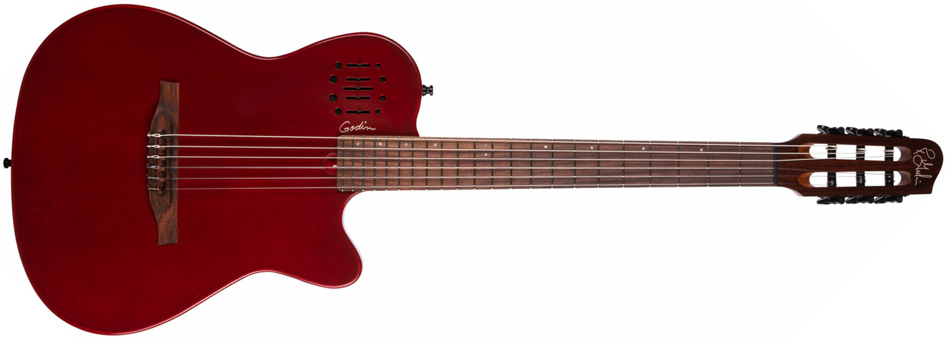 Godin Multiac Nylon Mundial Cw Cedre Acajou Rw - Aztec Red - Acoustic guitar & electro - Main picture