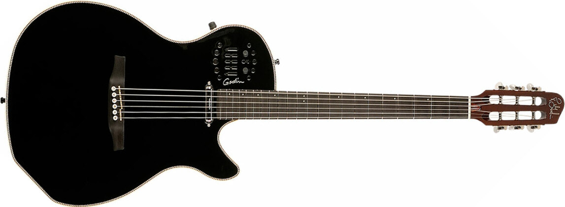 Godin Multiac Steel Spectrum Sa Synth Access Ric +housse - Black - Acoustic guitar & electro - Main picture