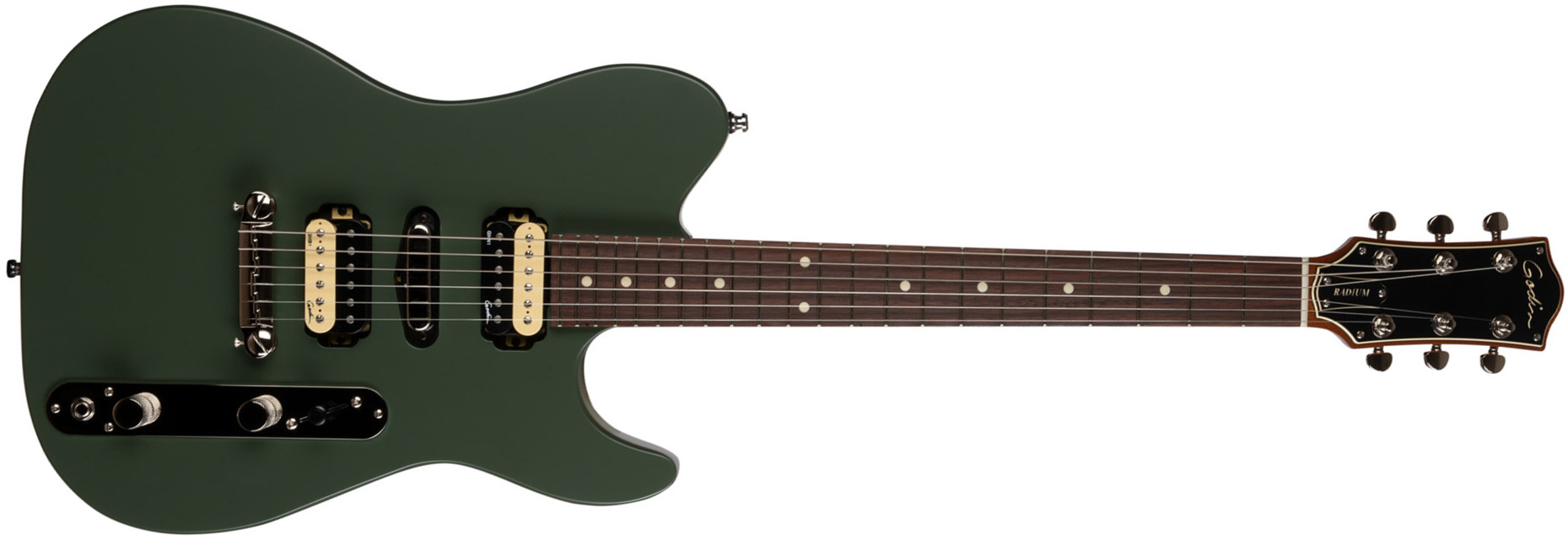 Godin Radium Hsh Ht Rw - Matte Green - Tel shape electric guitar - Main picture