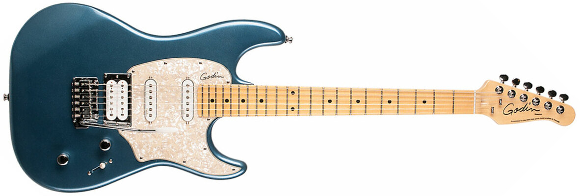 Godin Session Ltd Hss Seymour Duncan Trem Mn - Desert Blue Hg - Str shape electric guitar - Main picture