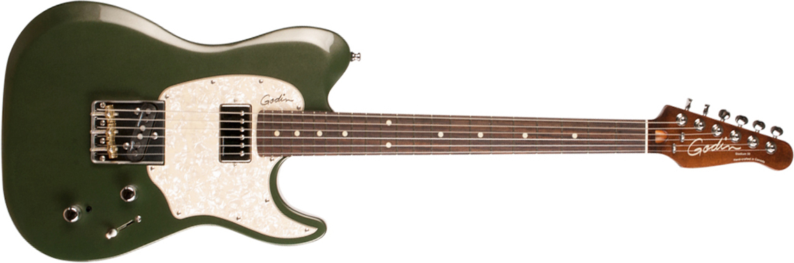 Godin Stadium '59 Ltd Sh Trem Rw - Desert Green - Tel shape electric guitar - Main picture