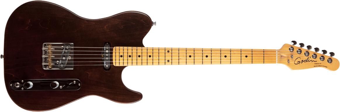 Godin Stadium Ht 2s Mn +housse - Havana Brown - Tel shape electric guitar - Main picture