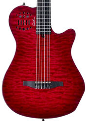 Folk guitar Godin Multiac Nylon ACS SA Grand Concert Quilted Maple - Trans red