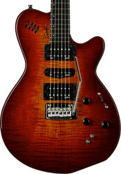 Modeling guitar Godin xtSA - Lightburst flame 