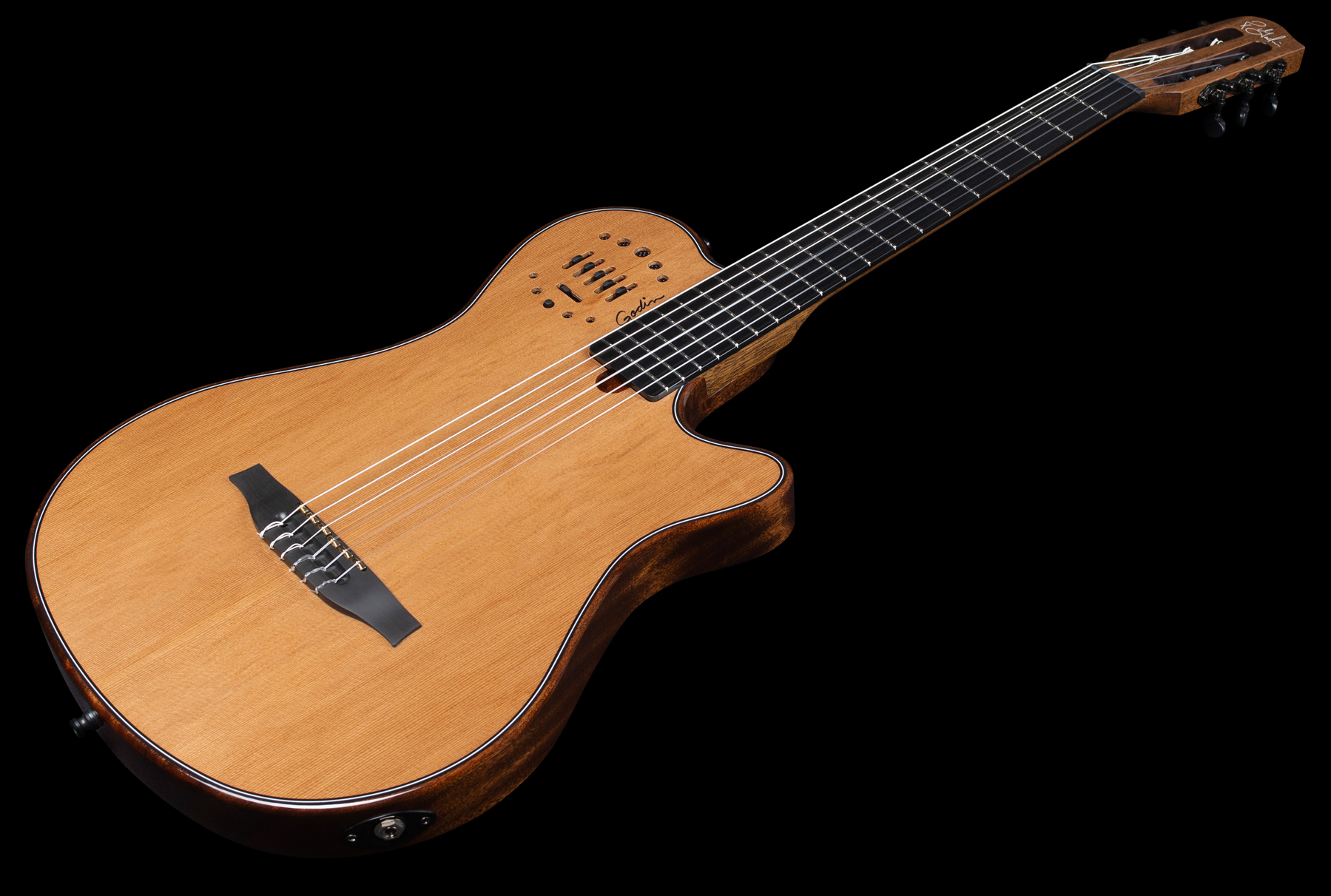 Godin Multiac Mundial Grand Concert Deluxe Mahogany - Natural - Classical guitar 4/4 size - Variation 1
