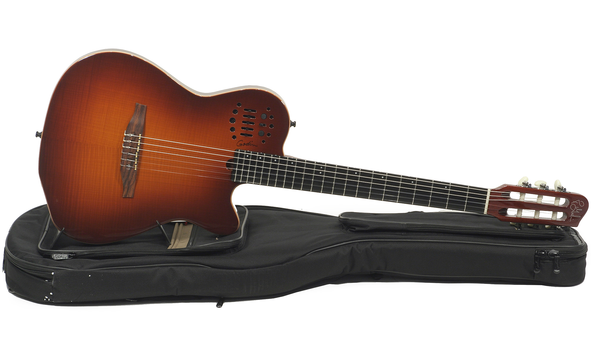 Godin Multiac Nylon Acs Sa Synth Access +housse - Lightburst Flame Hg - Classical guitar 4/4 size - Variation 1