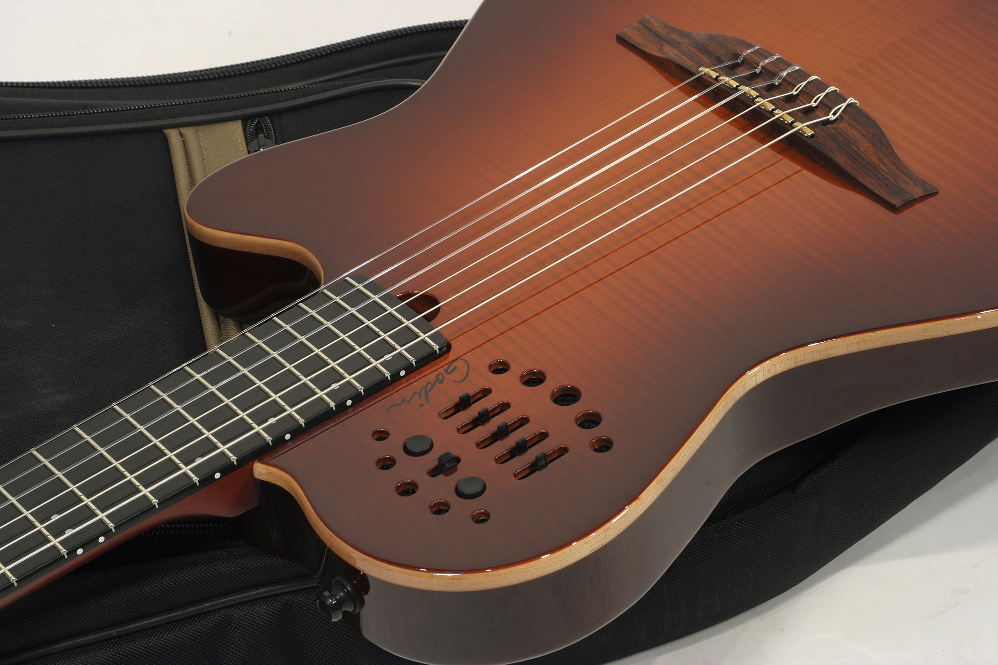Godin Multiac Nylon Acs Sa Synth Access +housse - Lightburst Flame Hg - Classical guitar 4/4 size - Variation 3