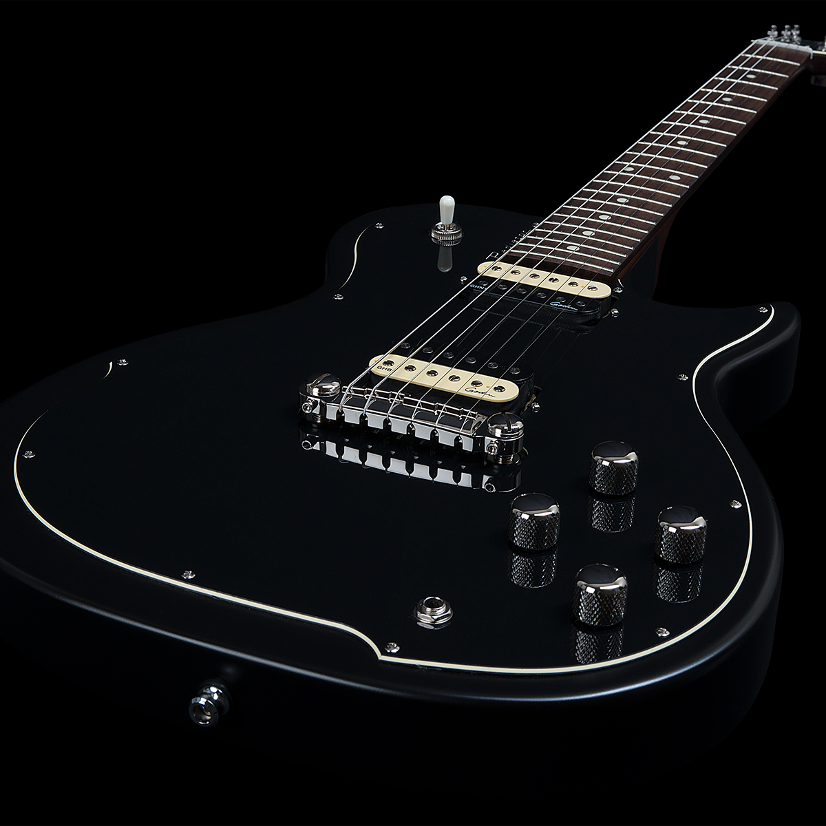 Godin Radiator Rn Hh Ht Rw - Matte Black - Single cut electric guitar - Variation 2