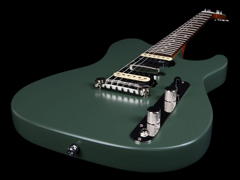 Godin Radium Hsh Ht Rw - Matte Green - Tel shape electric guitar - Variation 2