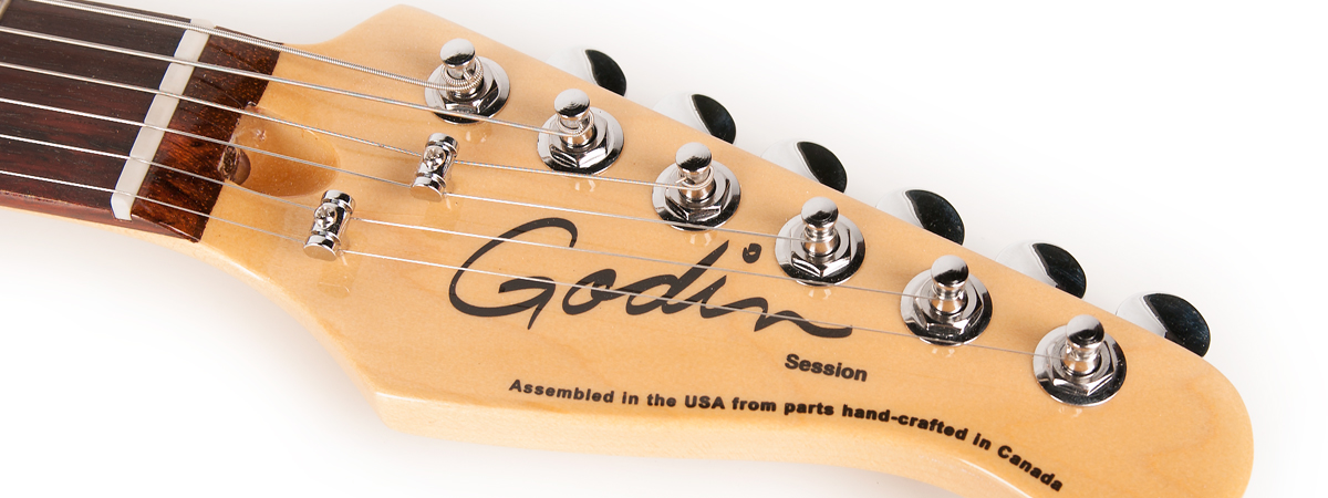 Godin Session Ltd Hss Seymour Duncan Trem Rw - Silver Gold Hg - Str shape electric guitar - Variation 4