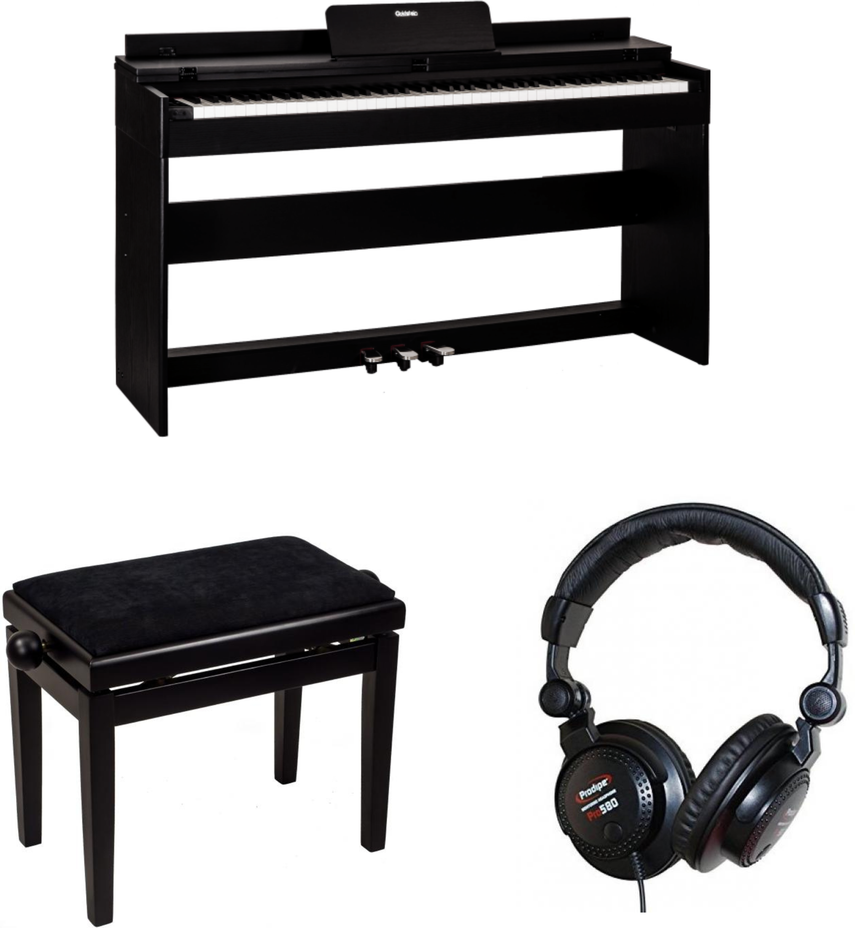 Goldstein (glp-8) Noir + Casque + Banquette - Noir - Digital piano with stand - Main picture