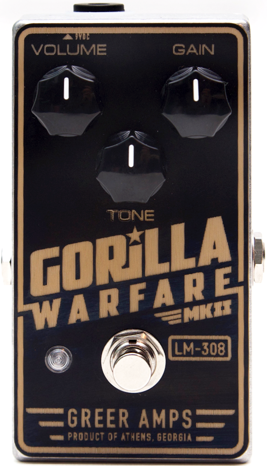 Greer amps Gorilla Warfare MKII Distortion Overdrive, distortion 