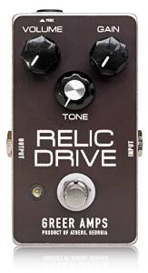 Overdrive, distortion & fuzz effect pedal Greer amps Relic Drive